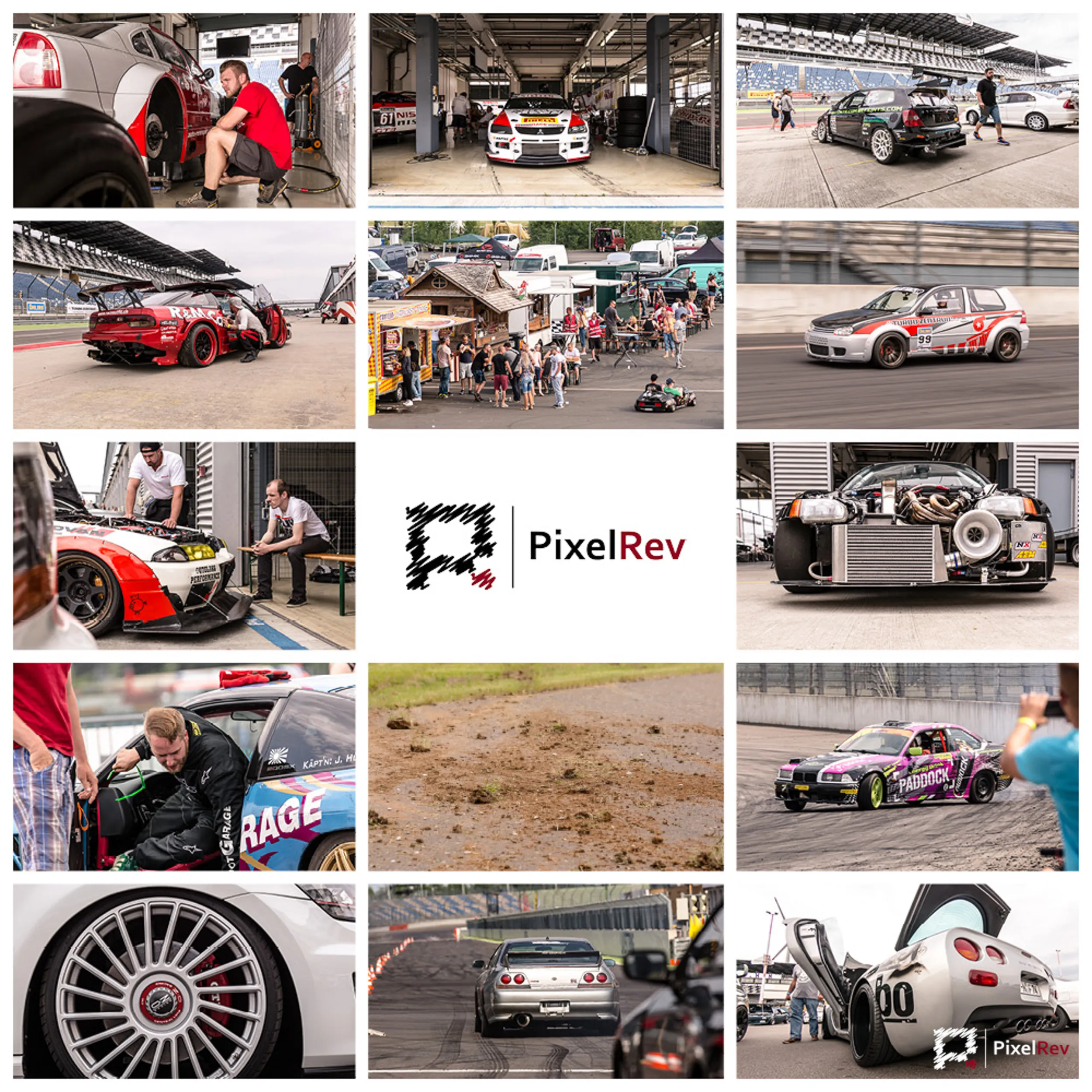 Collage mit Eindrücken vom Fast Car Festival 2017