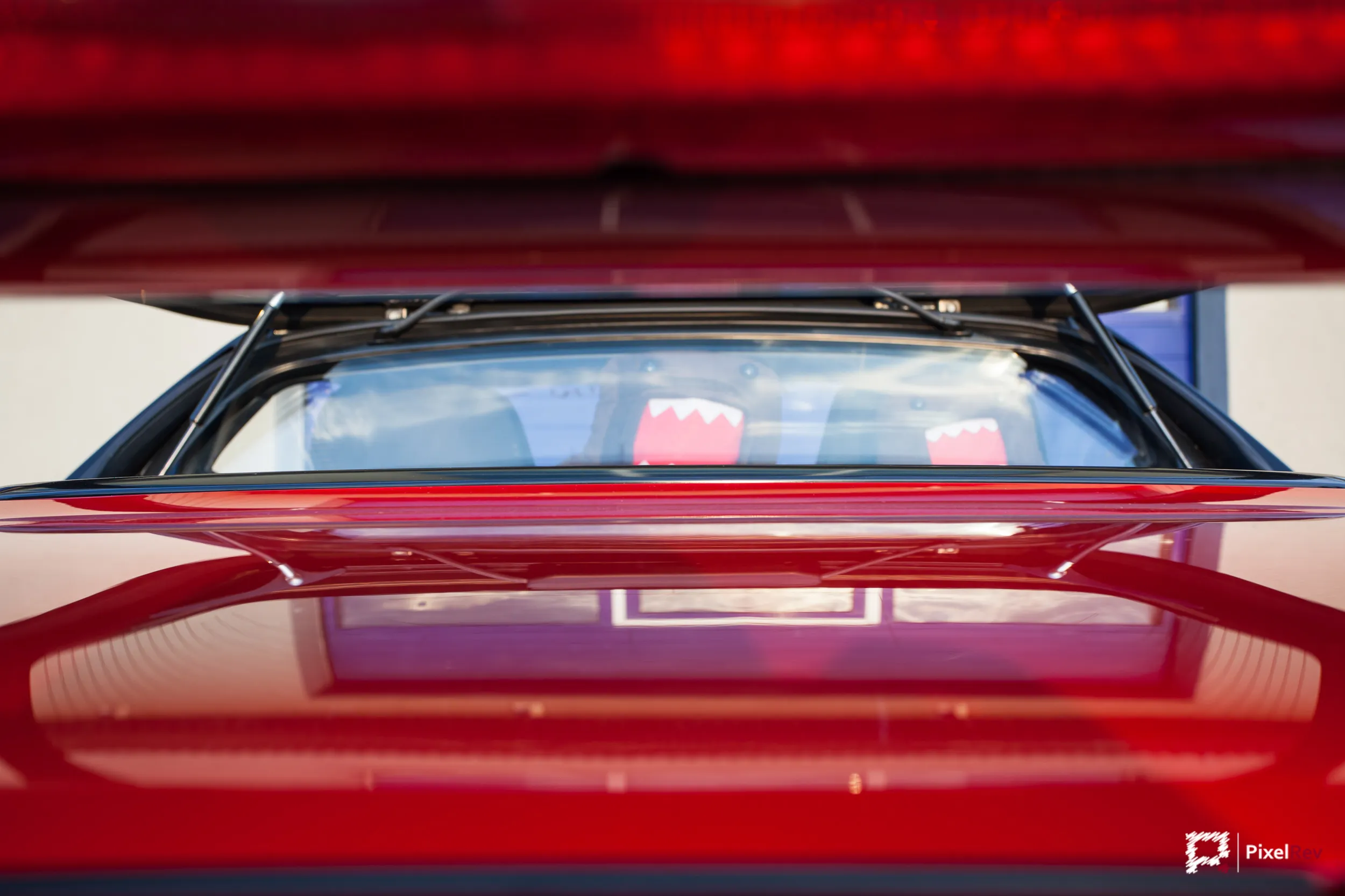 Heckspoiler eines roten Honda NSX, Detailaufnahme